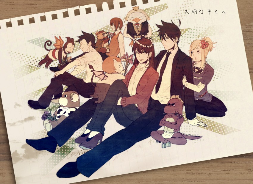 sakuma rinko, beelzebub, azazel, akutabe, moloch, and 6 more (yondemasu yo azazel-san.) drawn by sushiko15