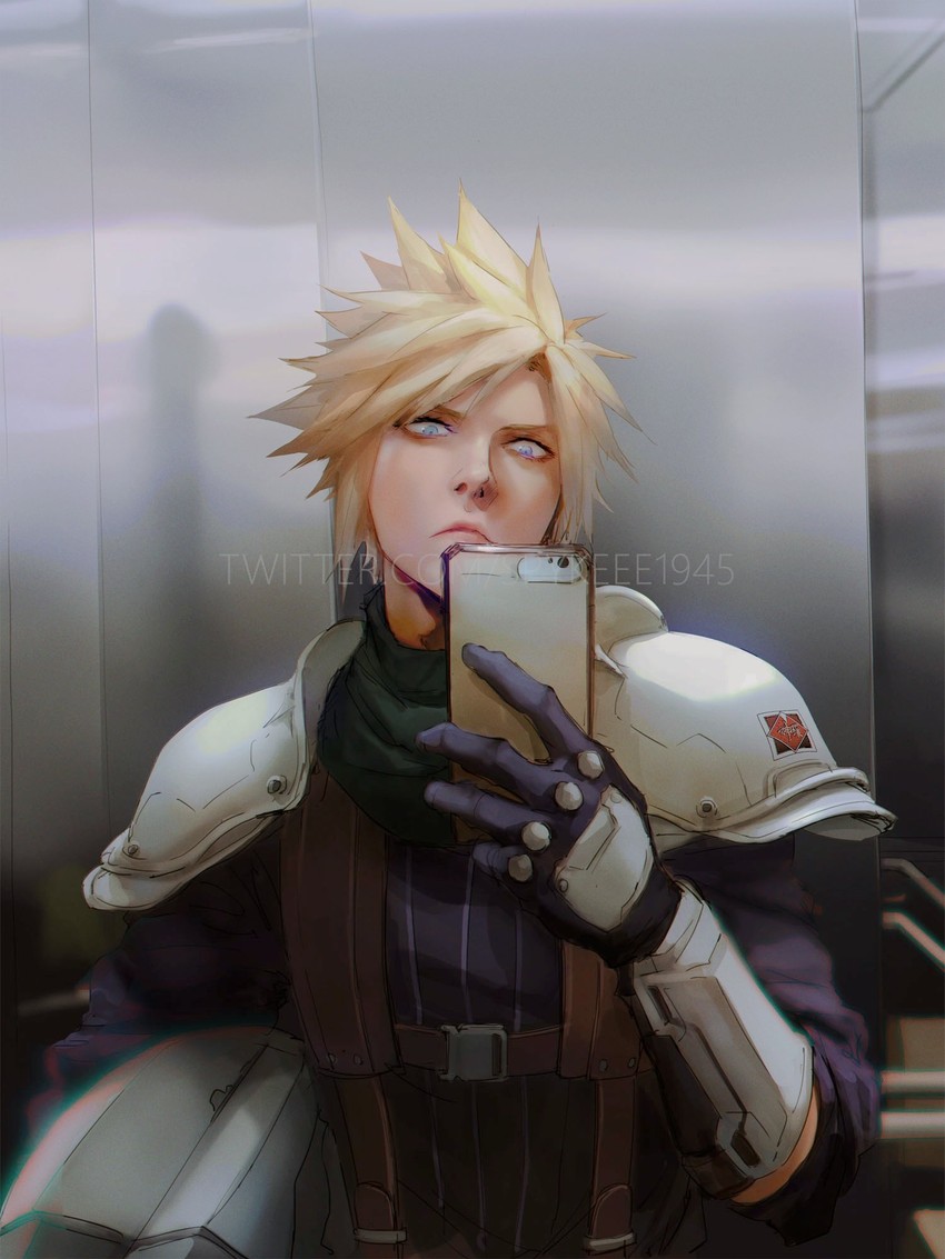 cloud strife and shinra infantry (final fantasy and 1 more) drawn by spykeee