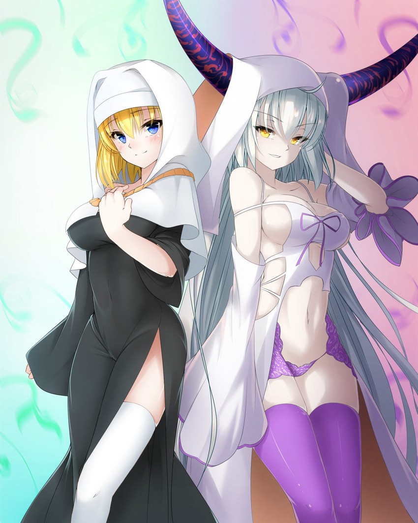 jeanne d'arc alter, jeanne d'arc, and sessyoin kiara (fate and 4 more) drawn by koro_(tyunnkoro0902)
