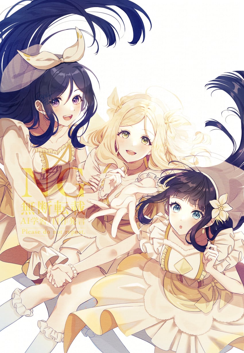 matsuura kanan, kurosawa dia, and ohara mari (love live! and 2 more) drawn by nakaya_rei