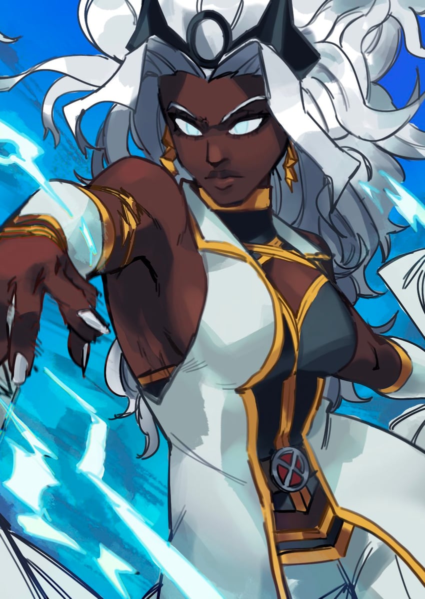 storm (marvel and 3 more) drawn by hex_rkgk