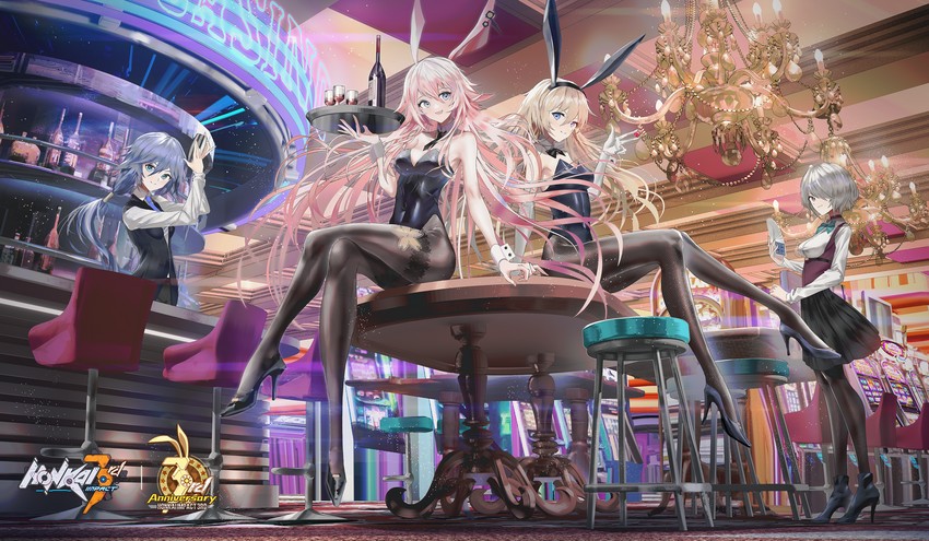fu hua, yae sakura, rita rossweisse, and durandal (honkai and 1 more) drawn by swav
