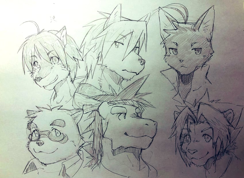 kouya aotsuki, shun kodori, tatsuki midoriya, shin kuroi, soutarou touno, and 1 more (morenatsu) drawn by indeigo15