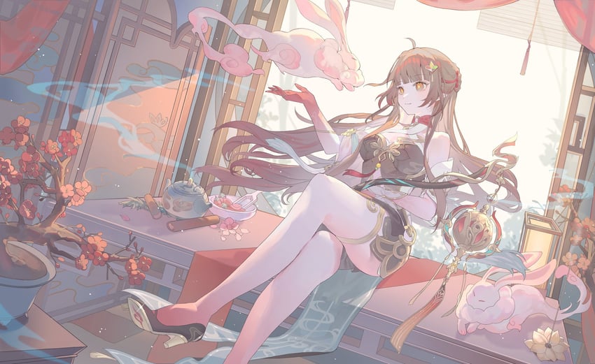 lingsha and fuyuan (honkai and 1 more) drawn by luzi/fengli_nanzi