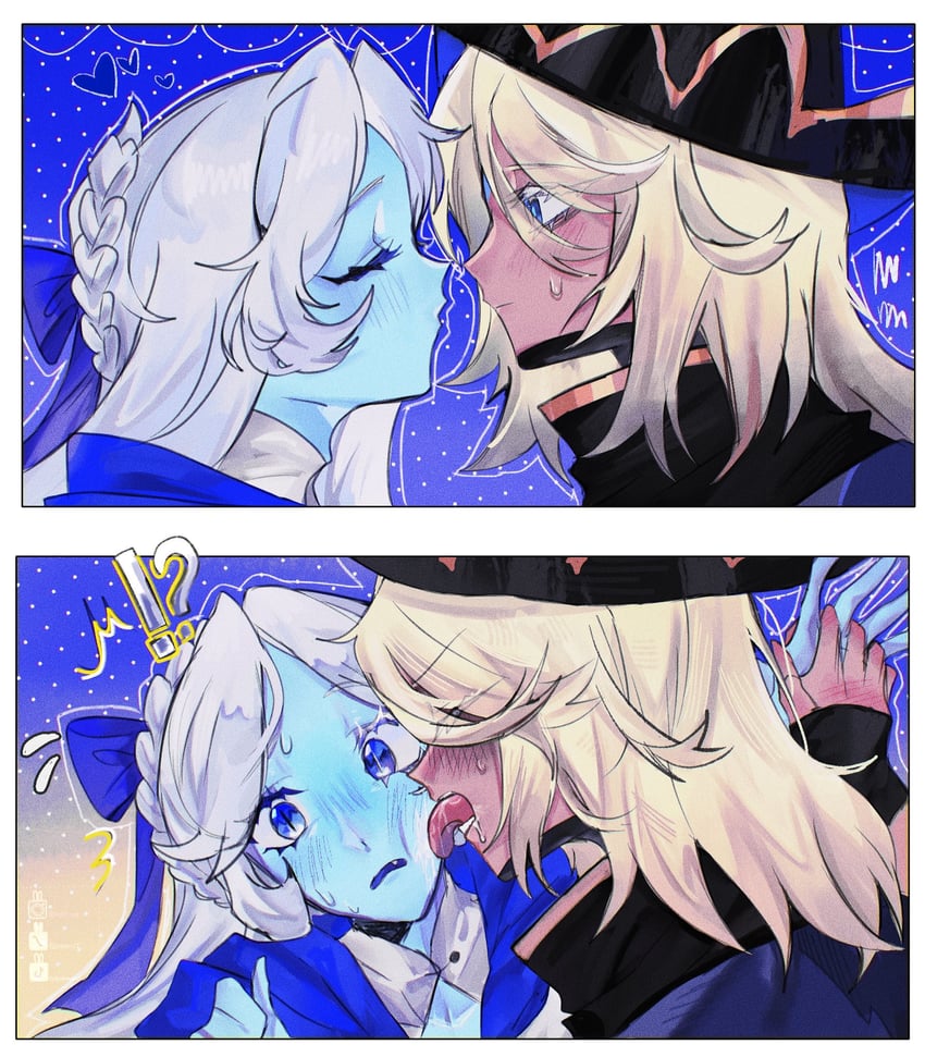 shadow milk cookie and pure vanilla cookie (cookie run and 1 more) drawn by komtooi21
