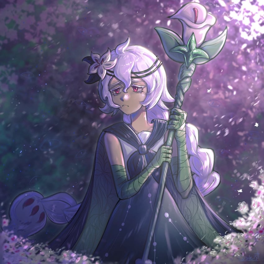 white lily cookie (cookie run and 1 more) drawn by i_(taiyo_1710)