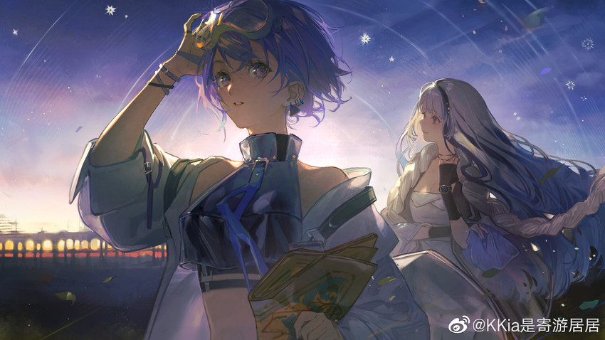 hubble and fresnel (girls' frontline and 1 more) drawn by kkia