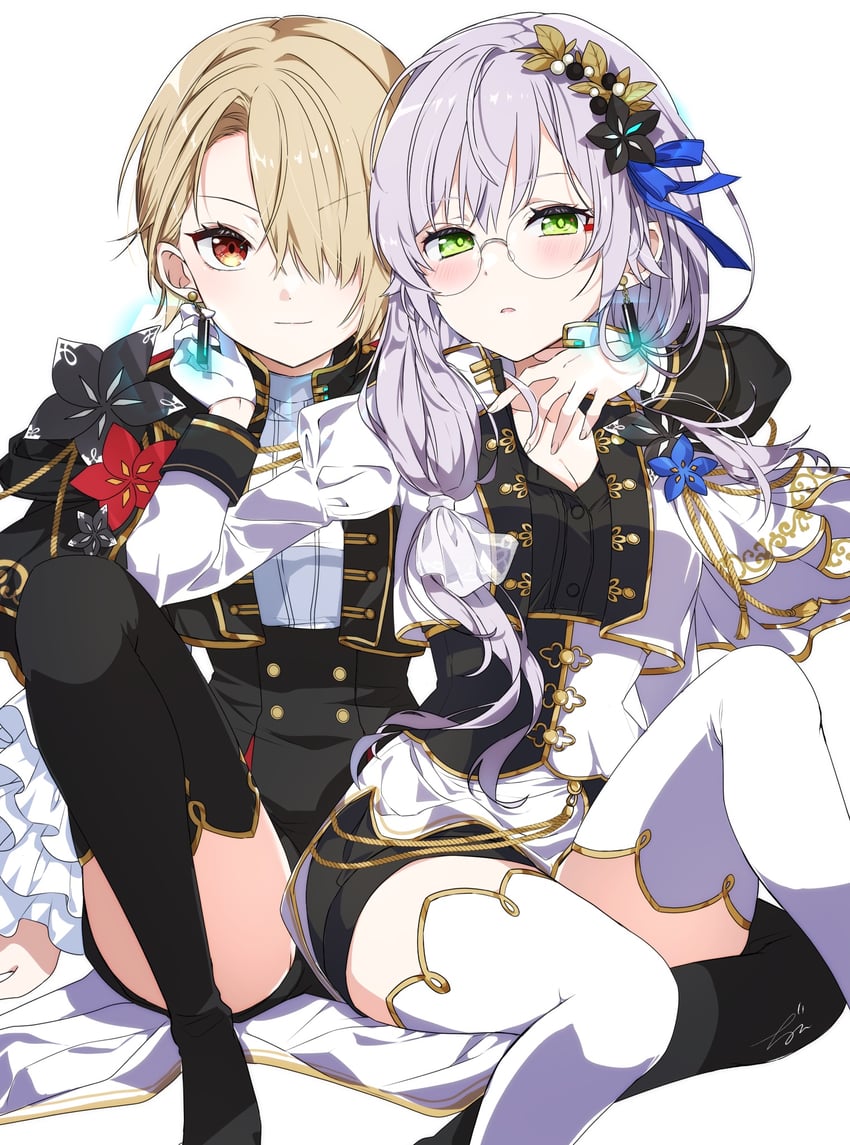kayamori ruka and izumi yuki (heaven burns red) drawn by k_i49