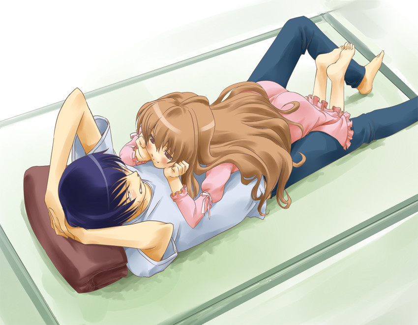aisaka taiga and takasu ryuuji (toradora!) drawn by marumi