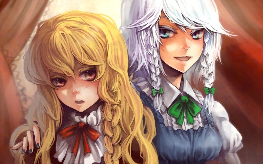kirisame marisa and izayoi sakuya (touhou) drawn by iroai_midodo