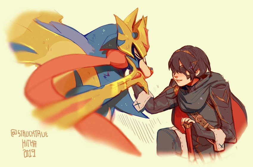 lucina, zacian, and marth (pokemon and 3 more) drawn by kitkaloid