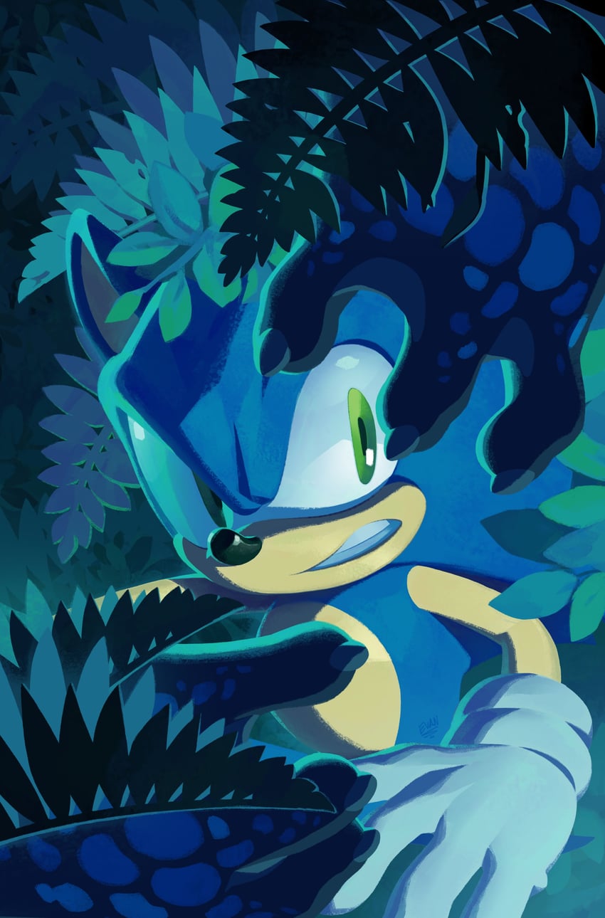 sonic the hedgehog (sonic and 1 more) drawn by evan_stanley