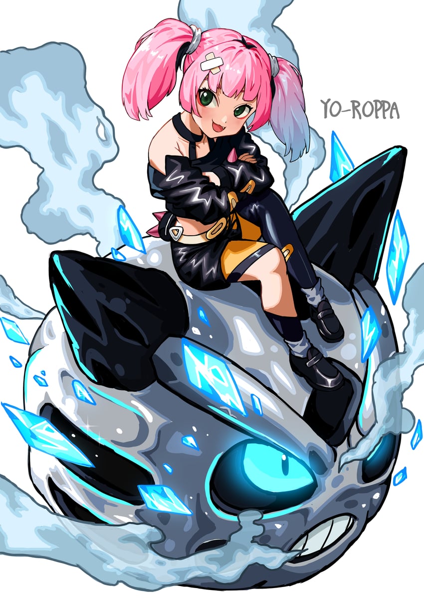coral and glalie (pokemon and 1 more) drawn by dot_(yo_roppa)