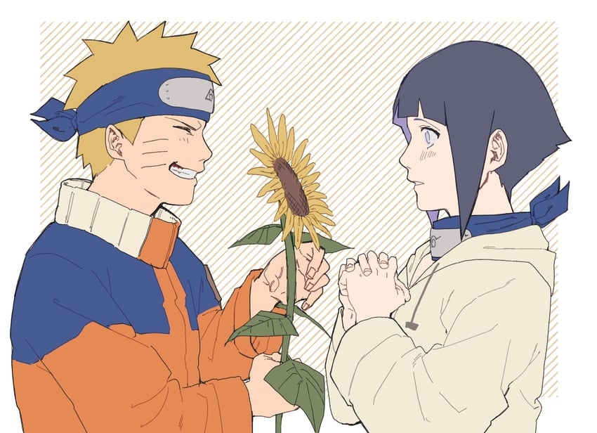 uzumaki naruto and hyuuga hinata (naruto) drawn by pnpk_1013