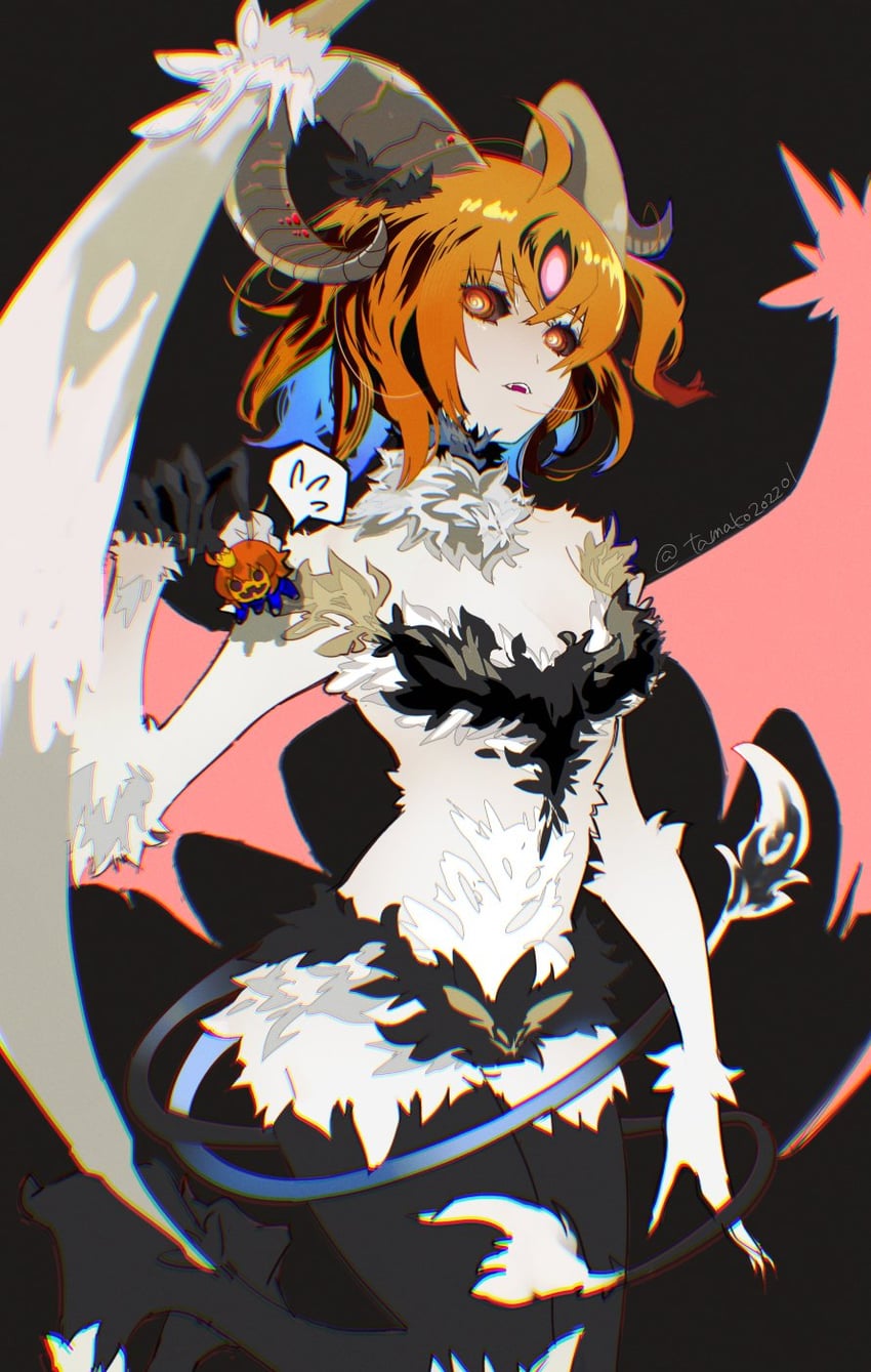 fujimaru ritsuka and dark young (fate and 1 more) drawn by hanako_(onikutabetaiyo)