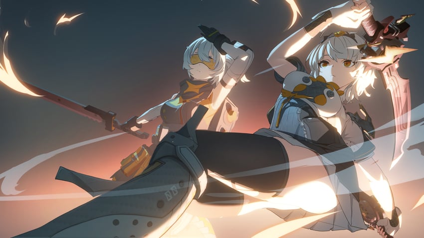 anby demara and soldier 11 (zenless zone zero) drawn by yuyiosang
