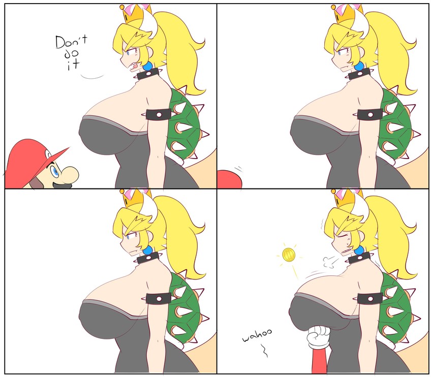 mario and bowsette (mario and 1 more) drawn by theycallhimcake