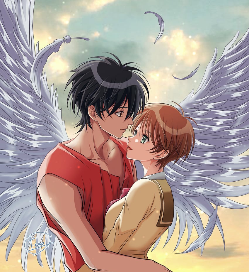 kanzaki hitomi and van fanel (tenkuu no escaflowne) drawn by t_nao1576