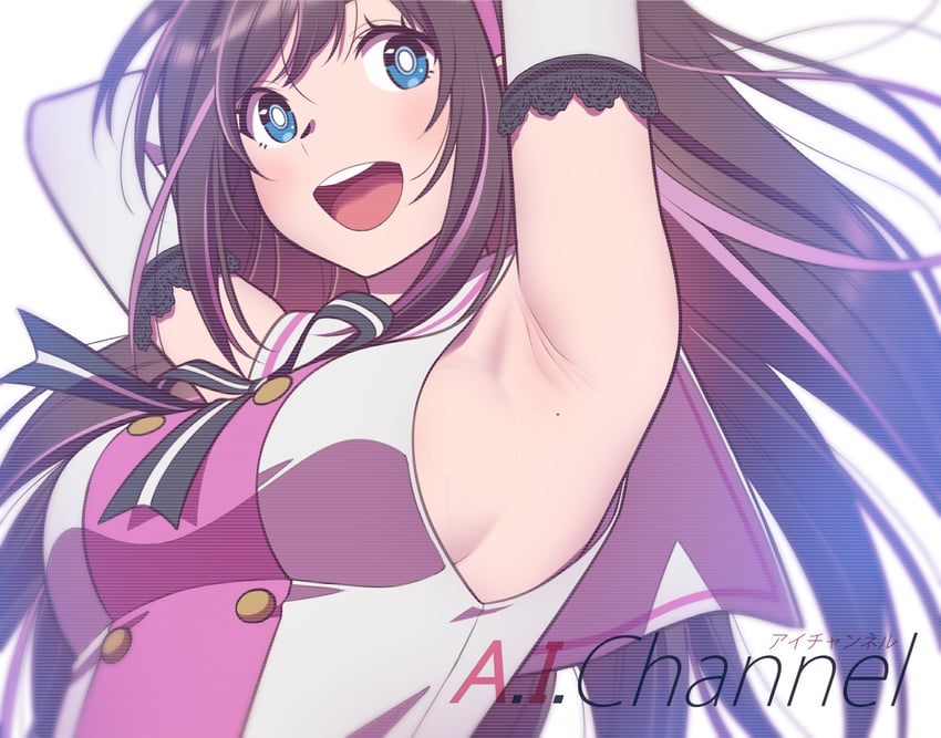 kizuna ai (kizuna ai inc.) drawn by andrian_januar_adilia