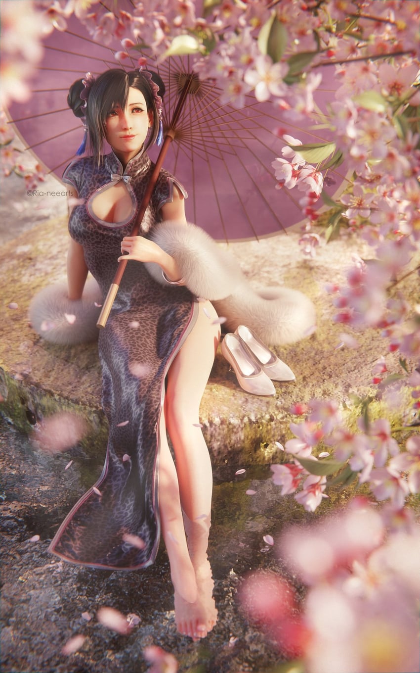 tifa lockhart (final fantasy and 2 more) drawn by ria_(baka-neearts)