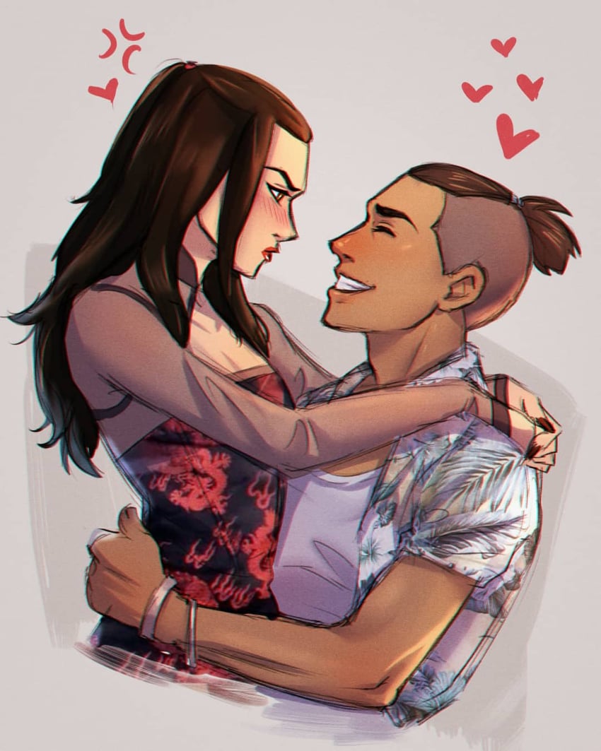 azula and sokka (avatar legends and 1 more) drawn by artcraawl