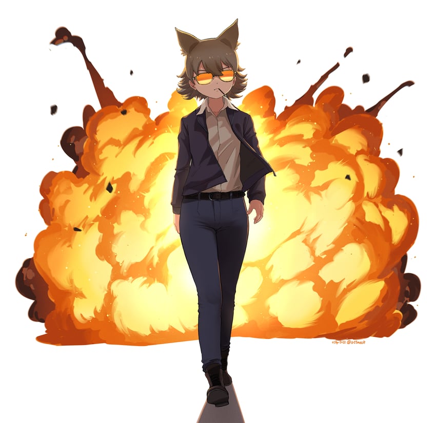 coyote (kemono friends and 1 more) drawn by beleven