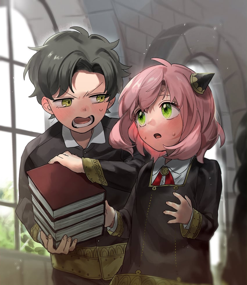 anya and damian desmond (spy x family) drawn by 02_kaeru