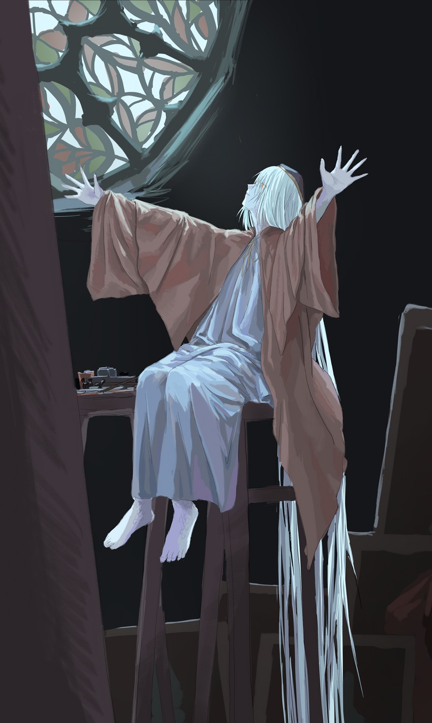painting woman (dark souls and 1 more) drawn by npoilas