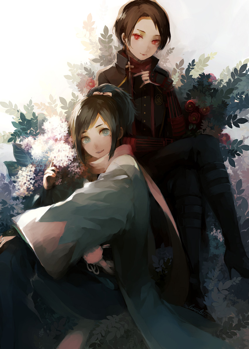 kashuu kiyomitsu and yamato-no-kami yasusada (touken ranbu) drawn by lemontea