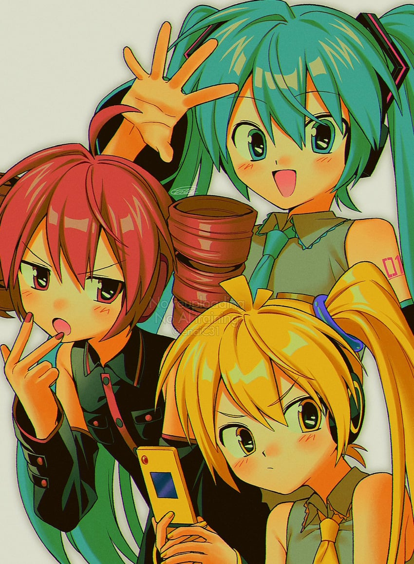 hatsune miku, kasane teto, and akita neru (vocaloid and 2 more) drawn by menma_(enaic31)