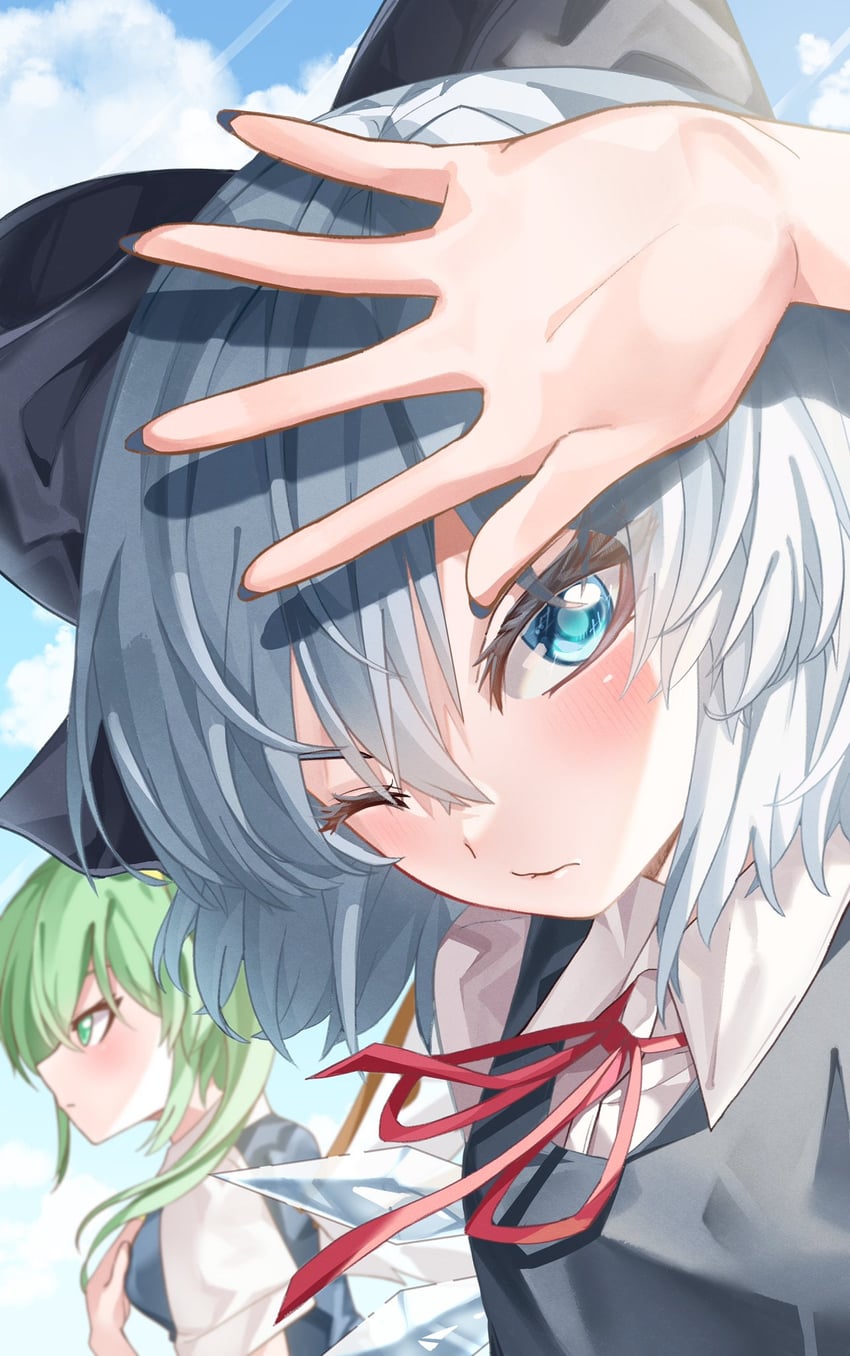 cirno and daiyousei (touhou) drawn by mahoro_(minase_mahoro)