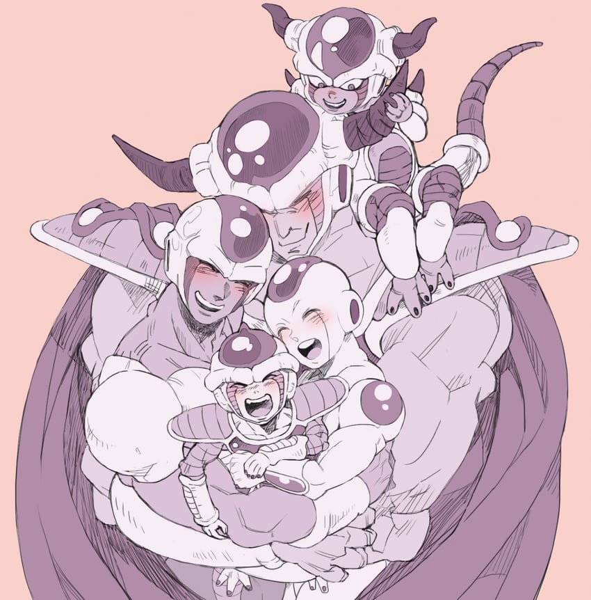 frieza, final form frieza, cooler, king cold, chilled, and 1 more (dragon ball and 2 more) drawn by kakipiinu