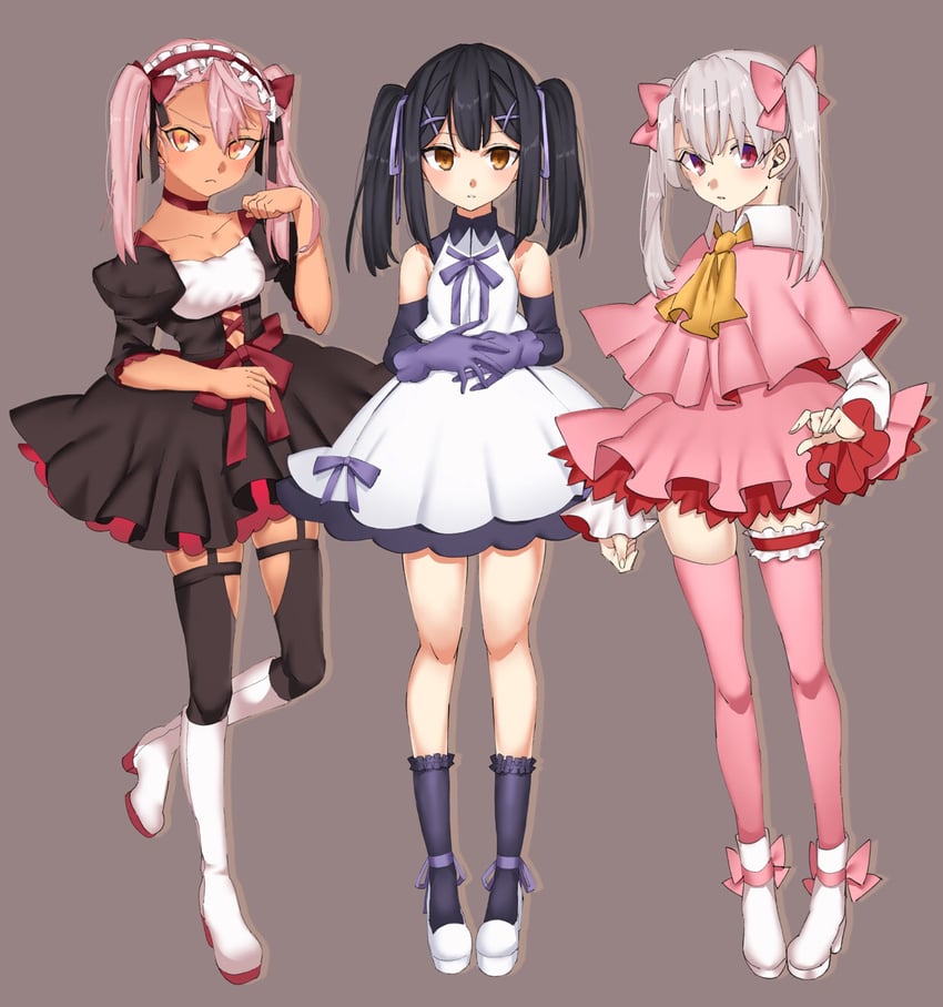 illyasviel von einzbern, chloe von einzbern, miyu edelfelt, and prisma illya (fate and 1 more) drawn by ameman