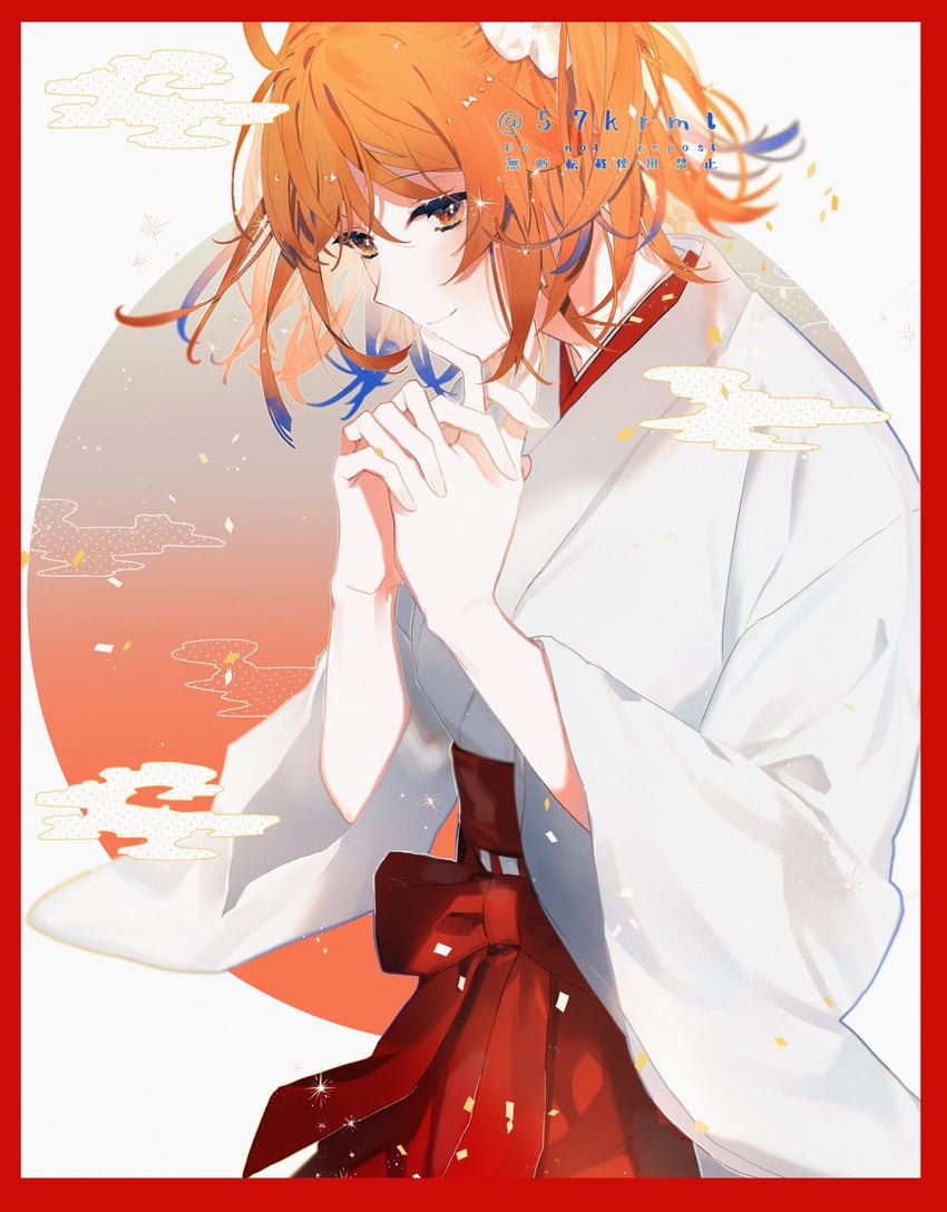 fujimaru ritsuka (fate and 1 more) drawn by 57krmt