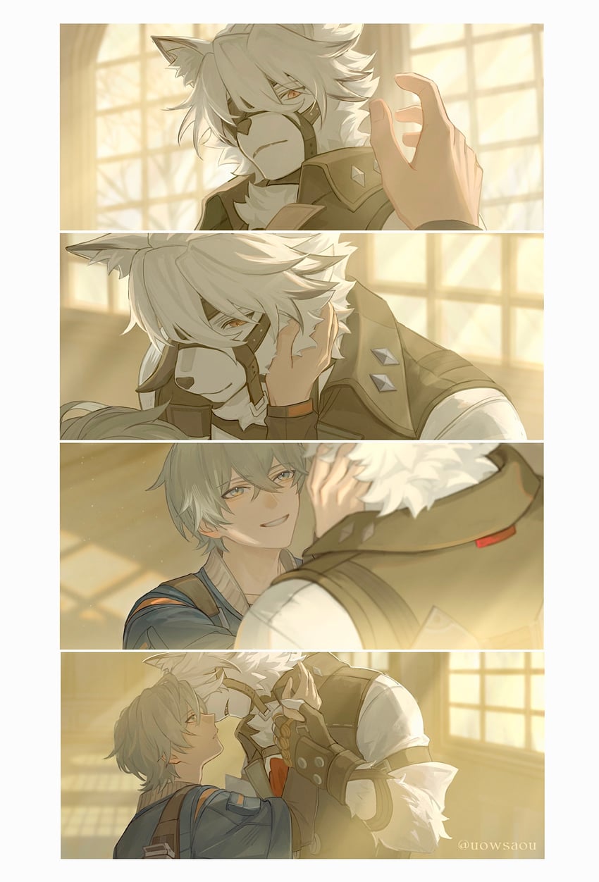 wise and von lycaon (zenless zone zero) drawn by uowsaou