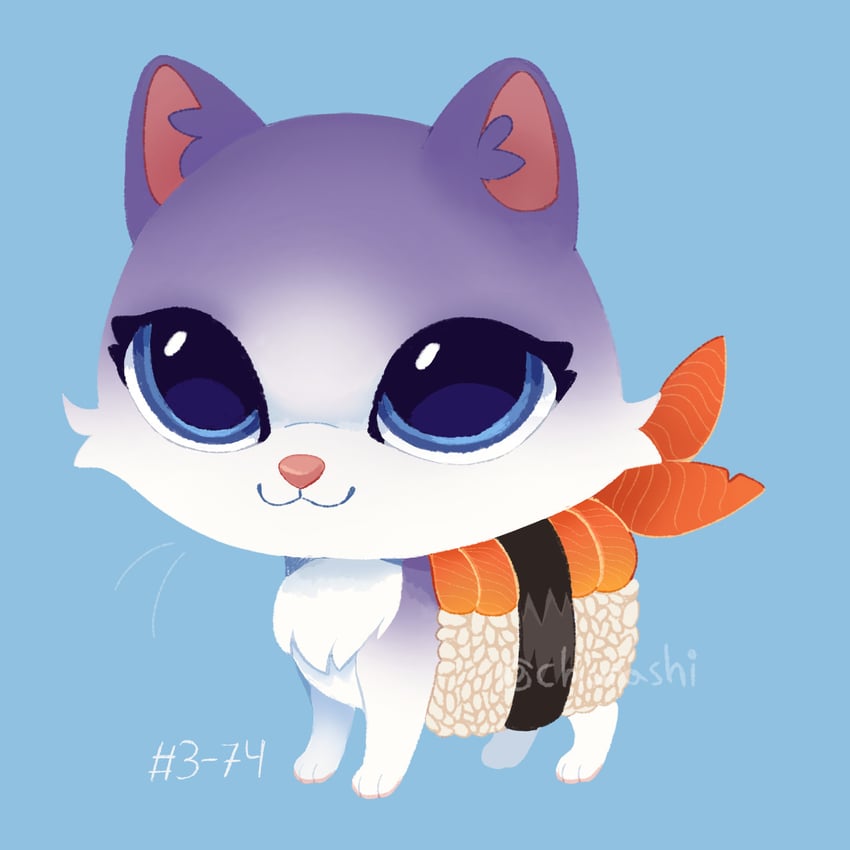 lps cat 3-74 (littlest pet shop) drawn by churasha