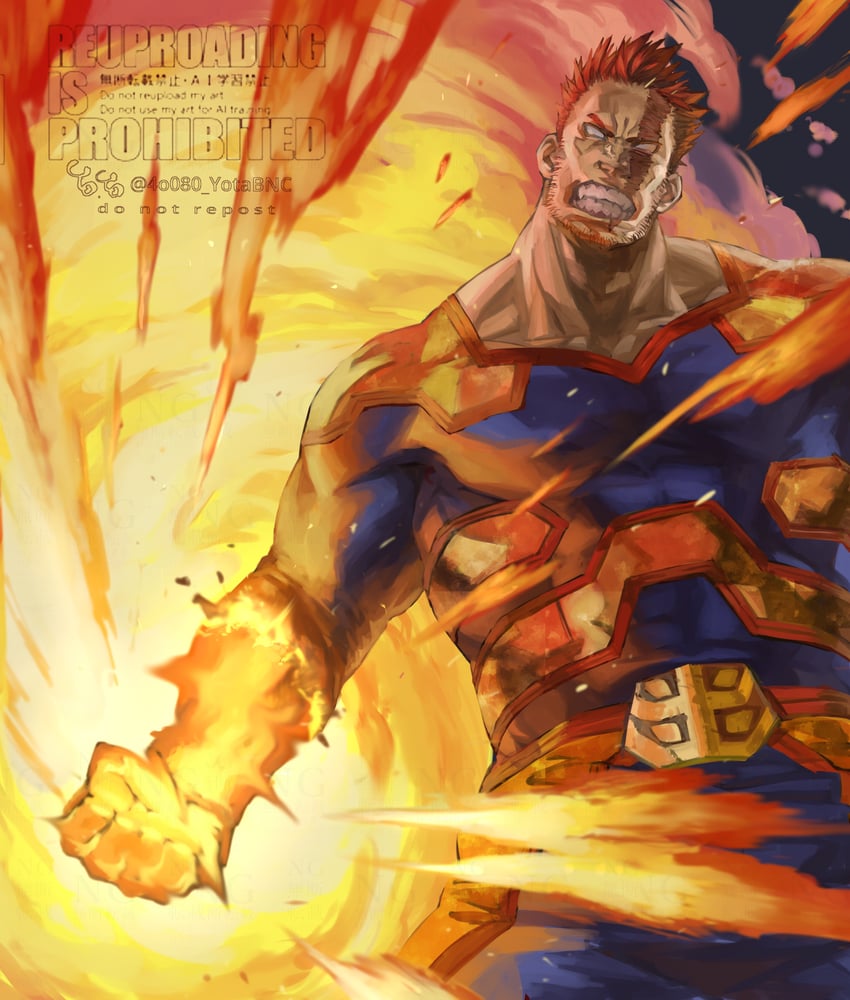 endeavor (boku no hero academia) drawn by yomoyama_yotabanashi
