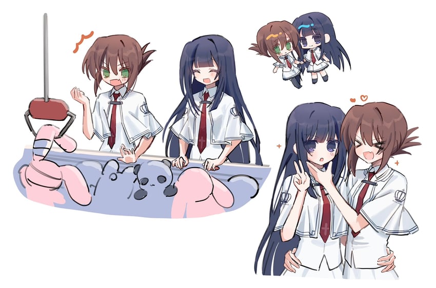tachibana kimika and takashima zakuro (subarashiki hibi) drawn by eshiko