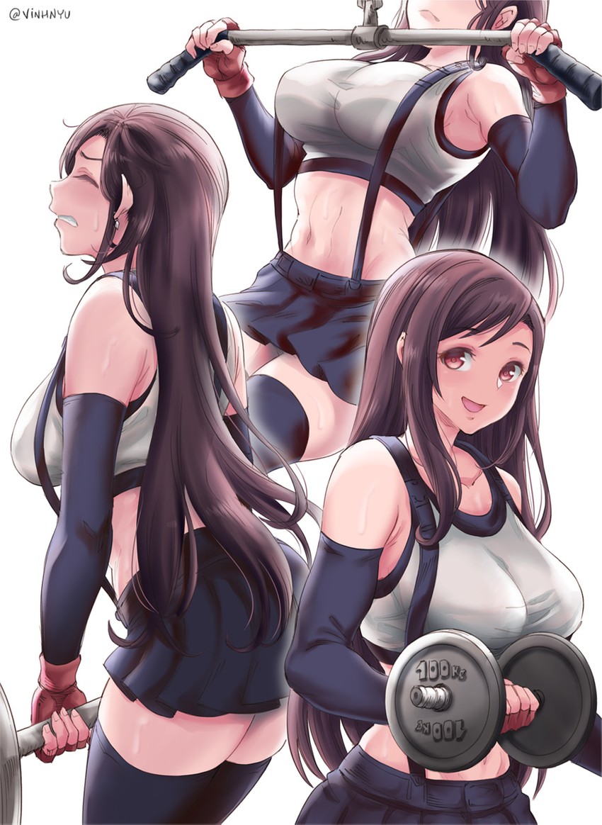 tifa lockhart (final fantasy and 2 more) drawn by vinhnyu