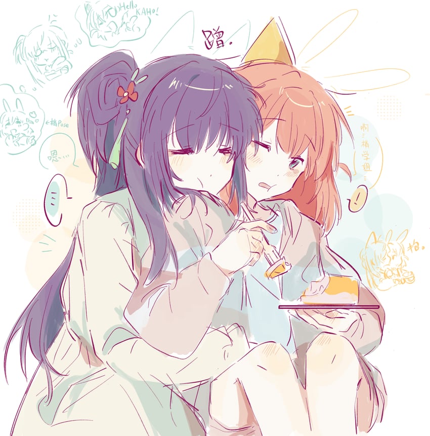 hinoshita kaho and otomune kozue (love live! and 1 more) drawn by woodonly