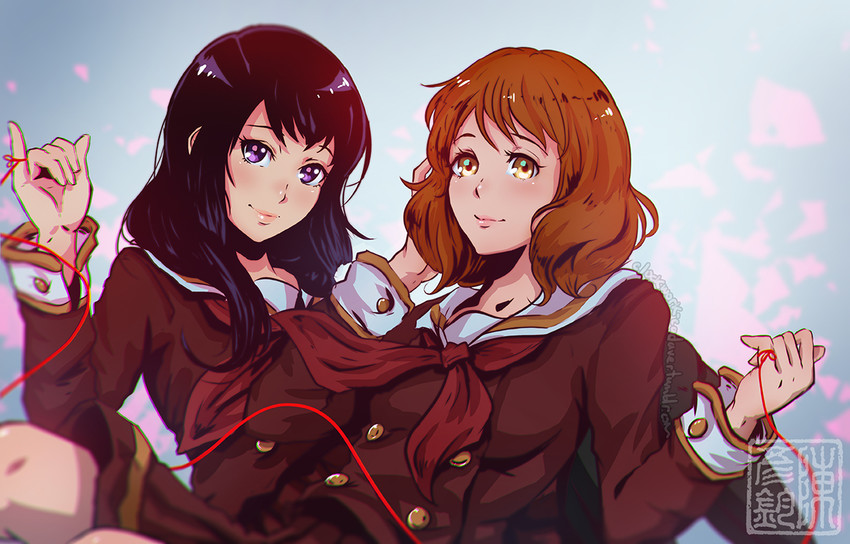 oumae kumiko and kousaka reina (hibike! euphonium) drawn by koyorin