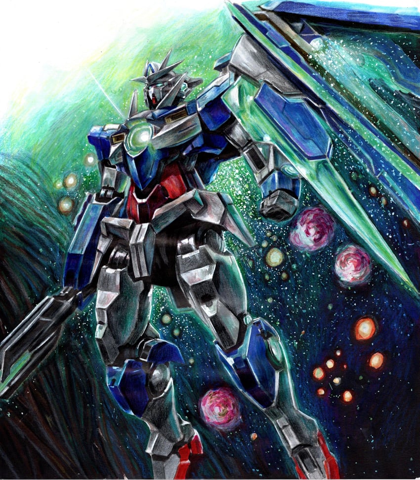 00 qan[t] (gundam and 2 more) drawn by 07nono06