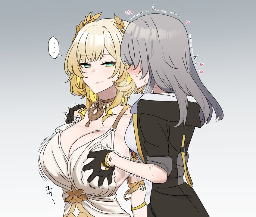 trailblazer, stelle, and aglaea (honkai and 1 more) drawn by saku_no_14