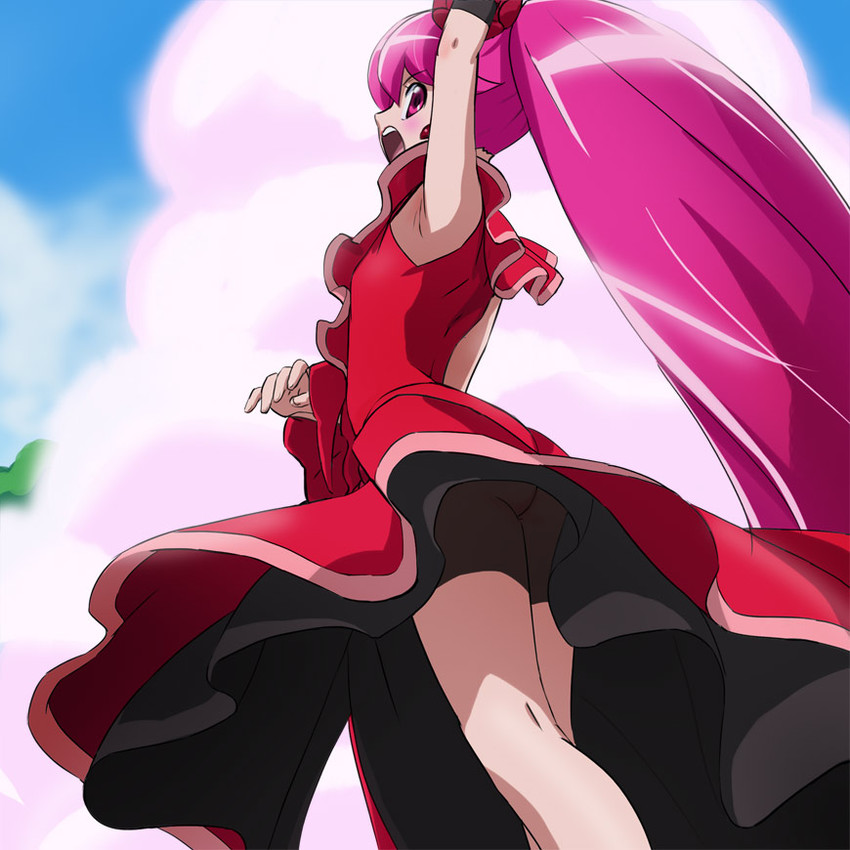 aino megumi and cure lovely (precure and 1 more) drawn by haruyama_kazunori