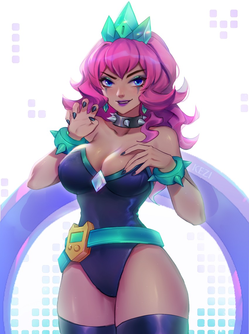 qiyana and battle boss qiyana (league of legends) drawn by kezi
