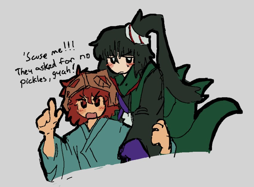 katano sukune and adagumo no yaorochi (len'en and 1 more) drawn by gzpxllztt