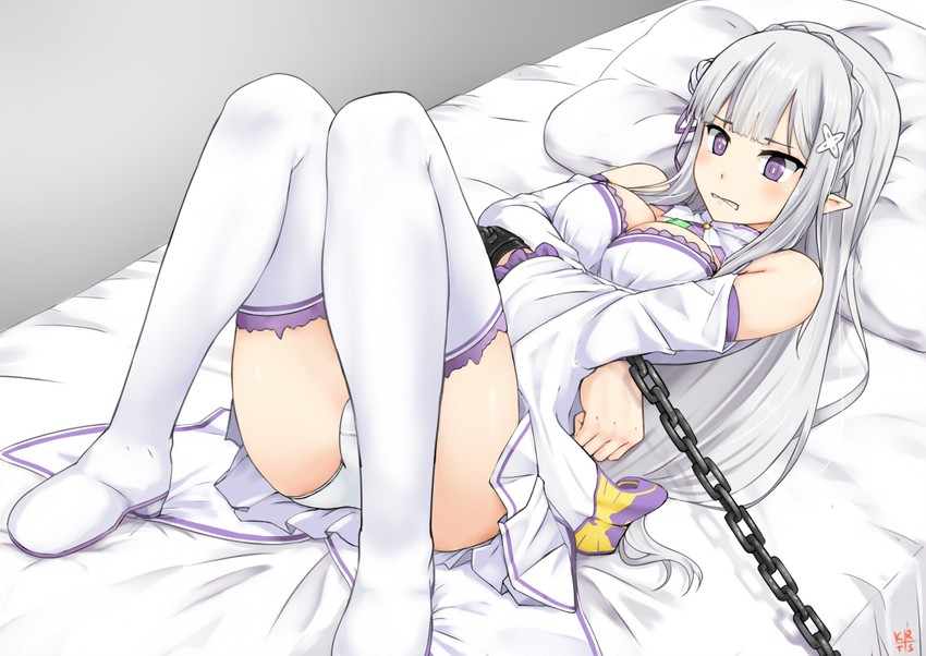emilia (re:zero kara hajimeru isekai seikatsu) drawn by kertaspata