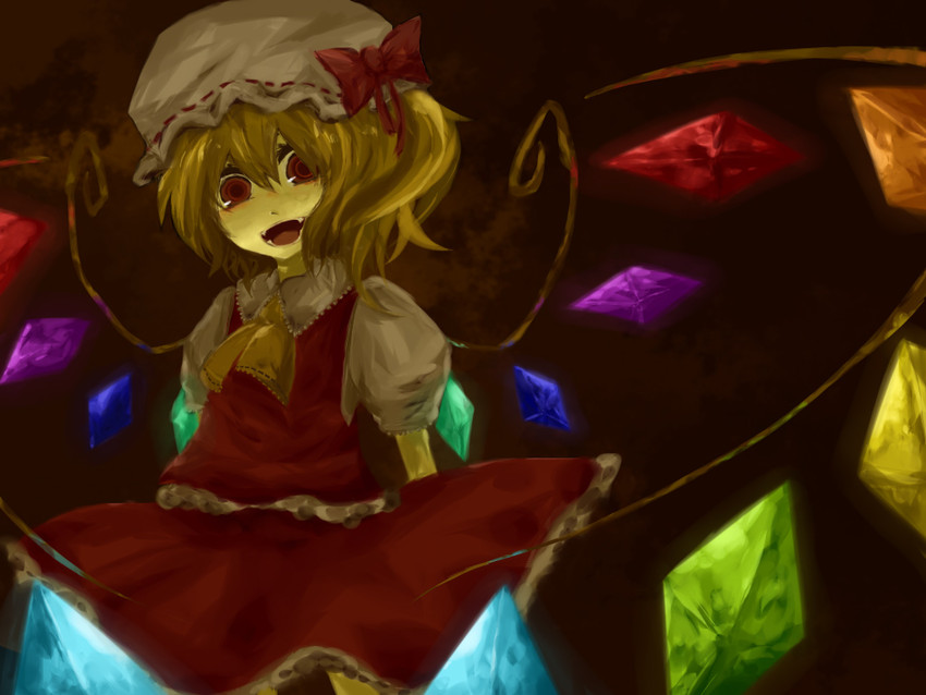flandre scarlet (touhou) drawn by kaio_(watagami)