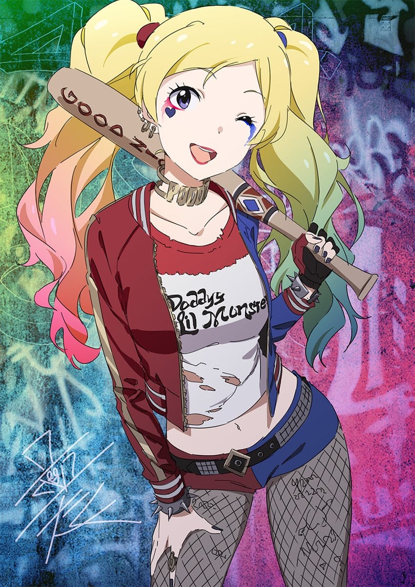harley quinn and emily stewart (idolmaster and 3 more) drawn by taku1122