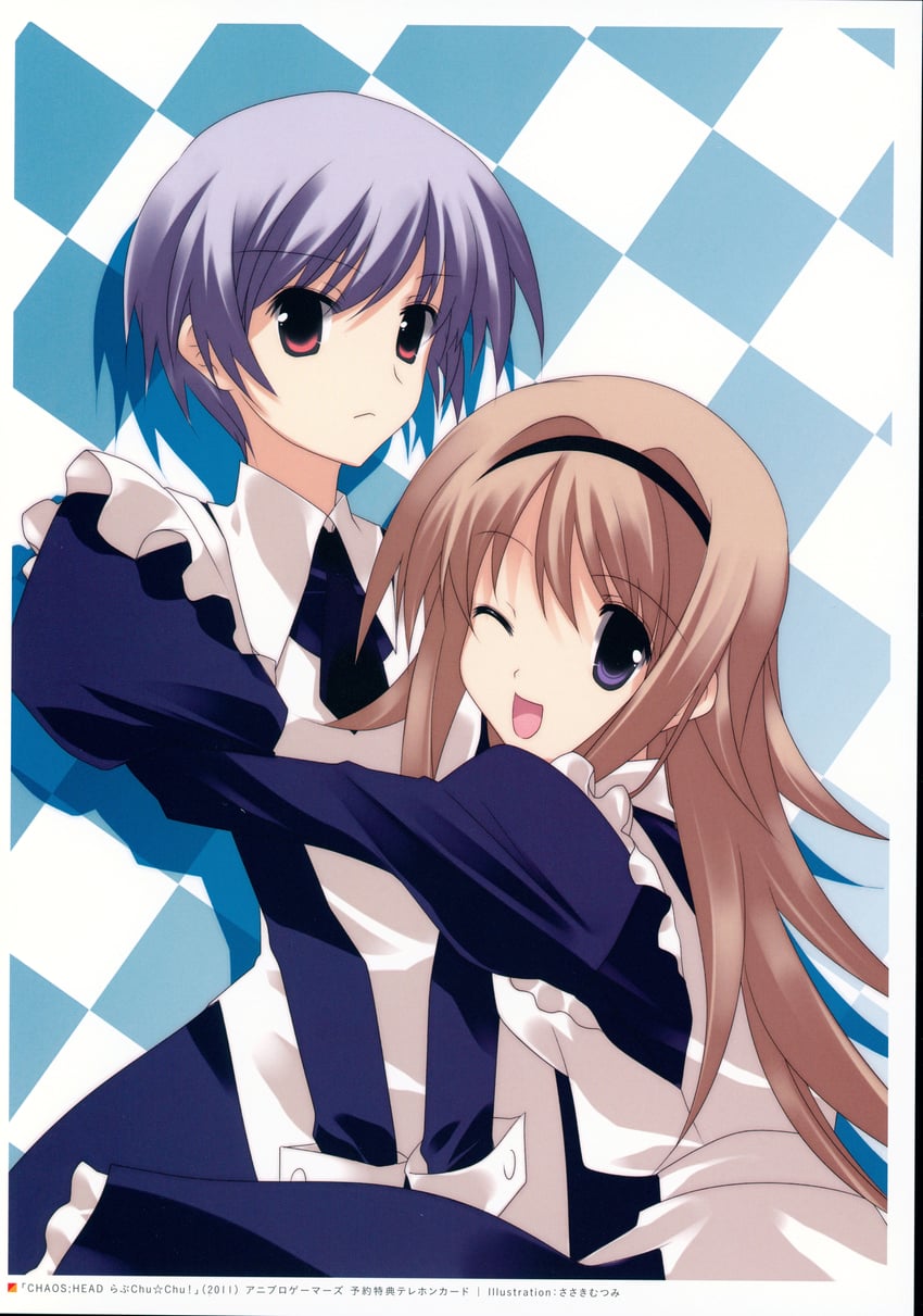 nishijou nanami and kishimoto ayase (chaos;head) drawn by sasaki_mutsumi